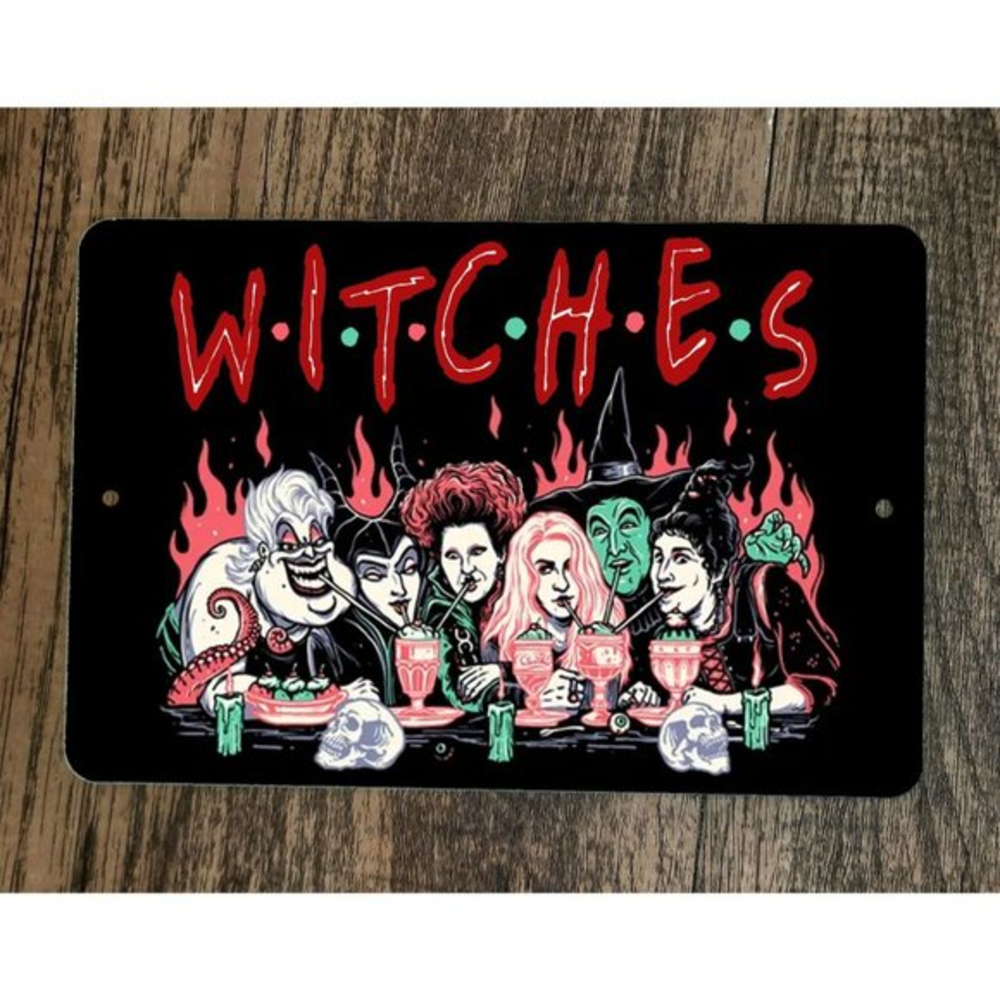 Witches Friends Horror Halloween Hocus Pocus Wicked 8x12 Metal Wall Sign Poster
